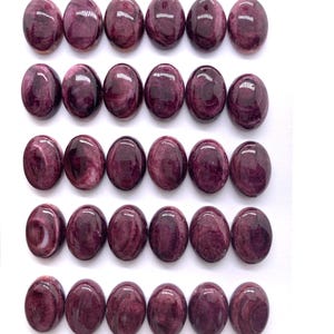 10x14 mm Purple Spiny Oyster Shell Oval Cabs • Pack of 2 Pcs • AAA Quality • Natural Spiny Oyster Shell Cabochon