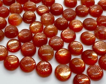 Sonnenstein Cabs 8 mm -Packung mit 4 Stück -AAA Qualität -Natürliche Sonnenstein Cabs
