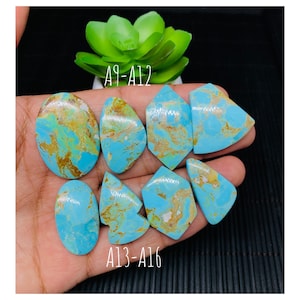 Kingman Turquoise Cabochon • Codice A9- A16 • Qualità AAA • Taxi turchesi naturali • Pendente turchese Kingman