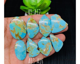 Kingman Turquoise Cabochon • Código A9- A16 • Calidad AAA • Taxis turquesas naturales • Colgantes kingman turquesa