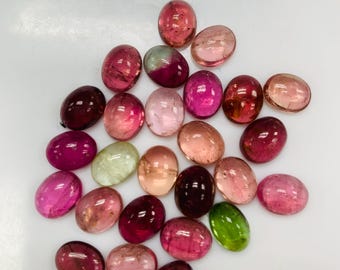 Tourmaline Oval Cabs 8x10 mm Size - Pack of 1 Piece - Natural Tourmaline Cabochons