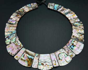 Abalone Shell Necklace  -Fancy Shape -  AAA Quality- Length 18'' Natural Abalone Shell Jewellery - Shell Necklace