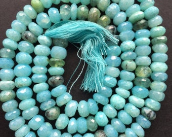 8MM Peruvian Opal Mystic Faceted Roundel, Opal Coating Beads, Top Quality Beads Full Strand 14"