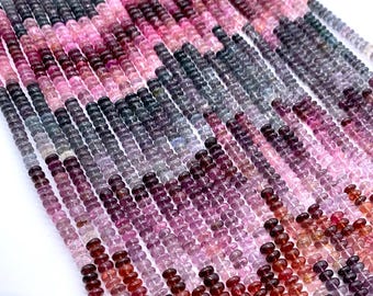 Perline di spinello tonde - Dimensioni 4-4,5 mm - Qualità AAA - Lunghezza 13 pollici - Perline di spinello tonde multiple