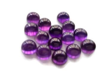 6MM Natural Amethyst Cabs , Pack of 10 Pieces , Top Quality Cabochons , African Amethyst cabochon