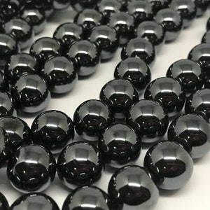 12mm Hematite Smooth Round , Length 16" Top Quality Hematite Gemstone , Natural Hematite beads
