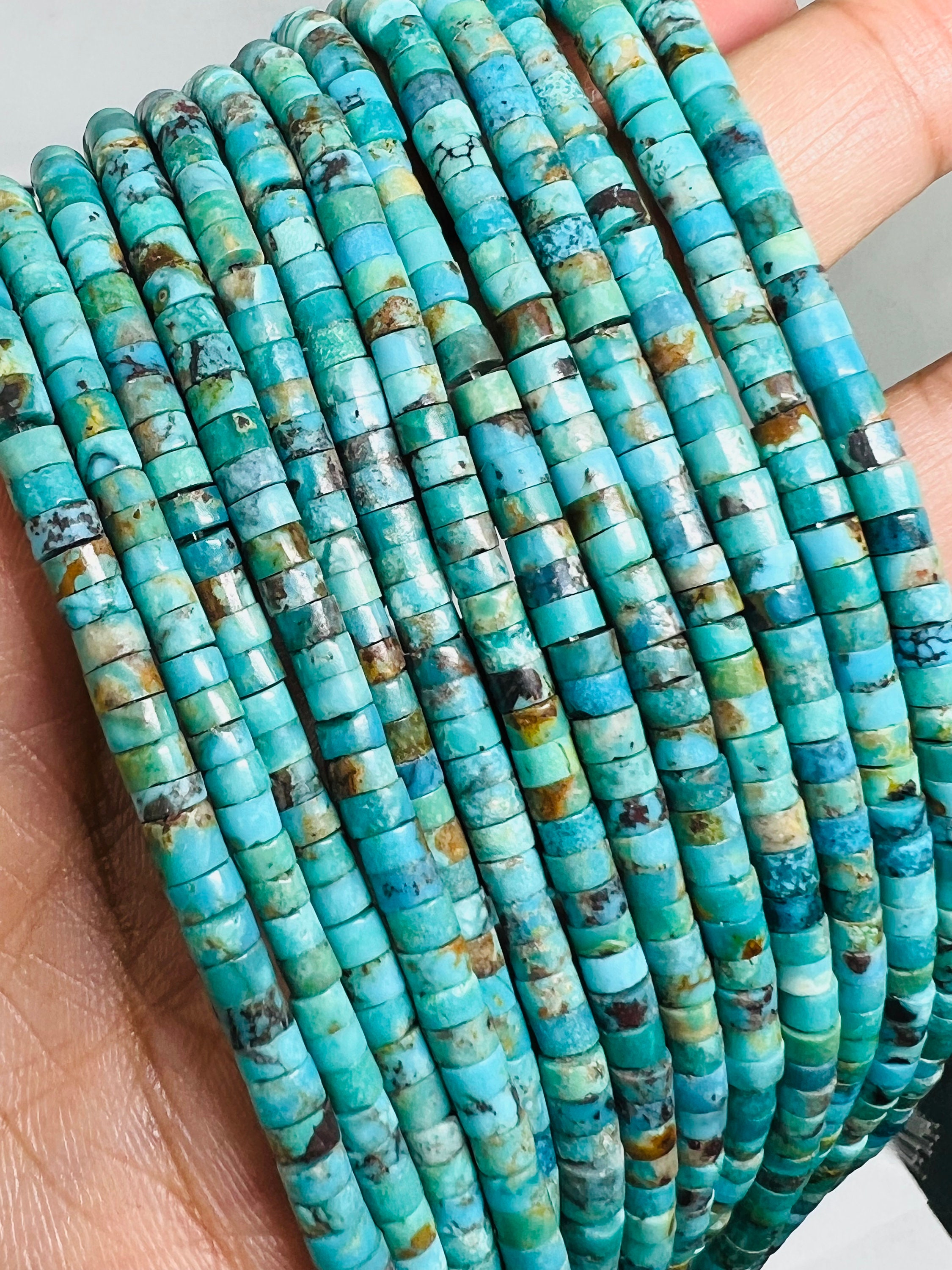 Bracciale sfere turchese africano ed occhio di tigre verde Marlù