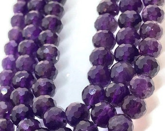 40 Perles Facettées De Bohême 8 Mm Améthyste - Neuves, Preciosa, France