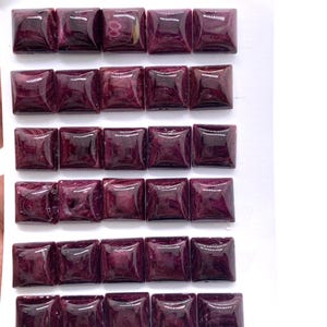 12 mm Purple Spiny Oyster Shell Square Cabs • Pack of 1 Pc • AAA Quality • Natural Spiny Oyster Shell Cabochon