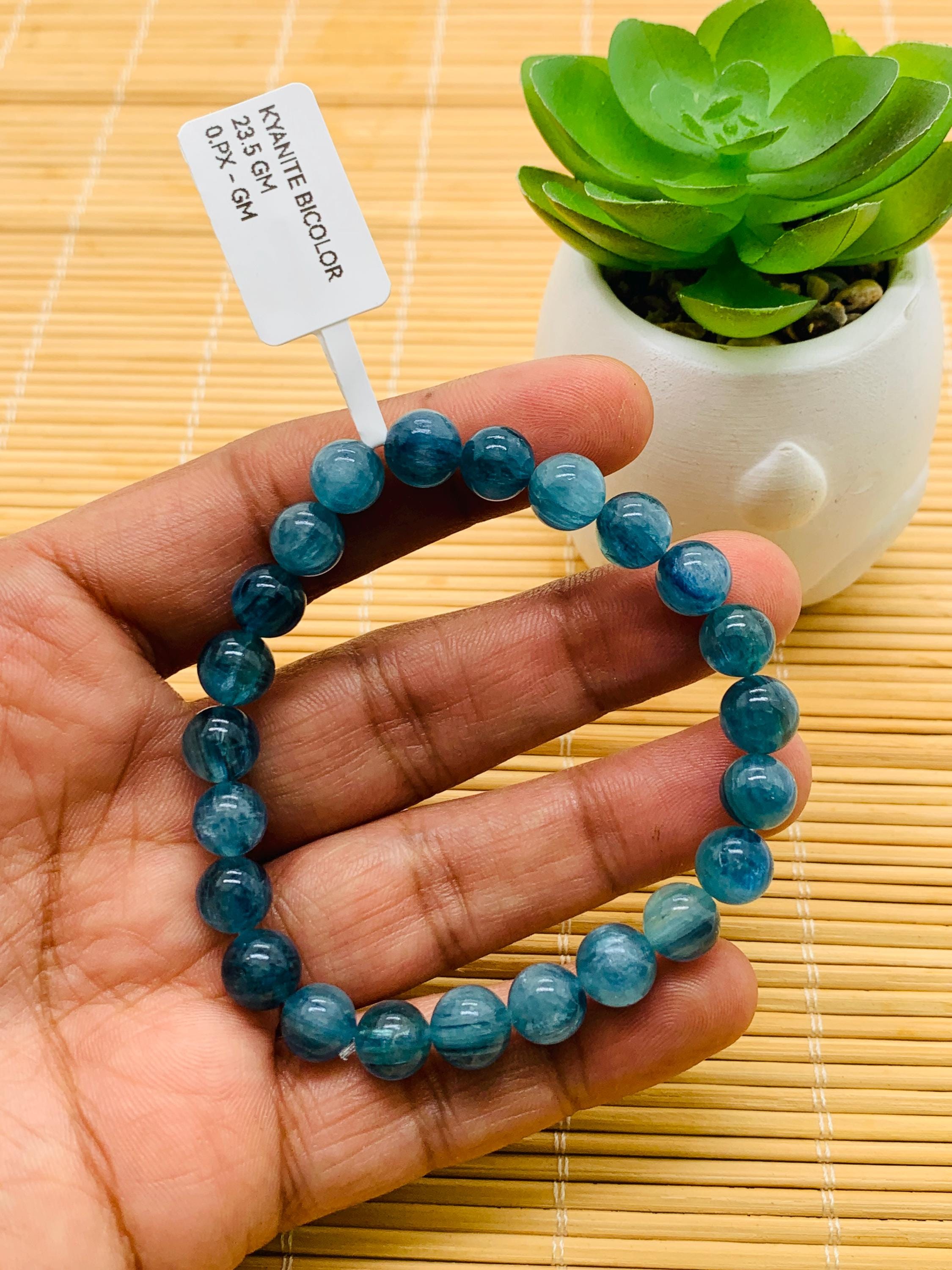 コーネルピン×アンダリュサイト×カイヤナイト 大人の夏bracelet⌖1152