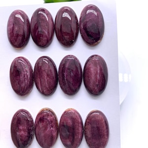 15x25 mm Purple Spiny Oyster Shell Oval Cabs • Pack of 1 Piece • AAA Quality • Natural Spiny Oyster Shell Cabochon