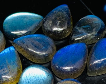 拓*也様 ラブラドライト14ミリ ラブラドライト カボション ペア 10 x 14 mm - 2 個パック - コード