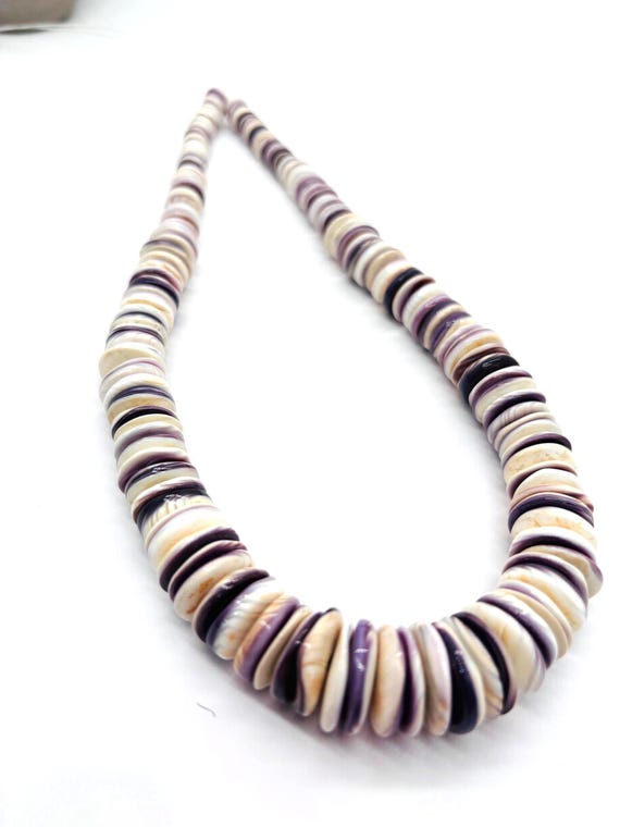 PERLINE Wampum 6mm Heishe Viola Naturale CONCHIGLIA Fornitura Di - Foto 10