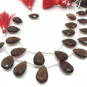 12X18 MM Honey Jade faceted Pear Briolette 8&quot; Strand, Top Quality pear shape.Gemstone Briolettes
