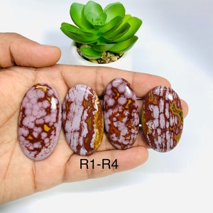 Red Ocean Jasper Cabochon • Code #R1-R4 • AAA Quality • Natural Ocean Jasper Cabs • Jasper Pendant
