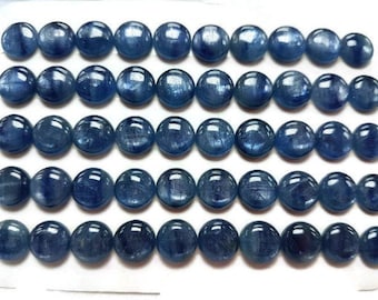 8MM Kyanite Round Cabochons, Kyanite Cabs, Super Fine Quality Cabs,Pack of 6 pc.