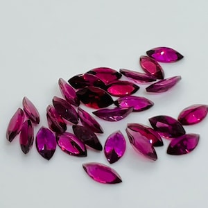 Rhodolite garnet marquise 4X8 MM Faceted  ,Pack of 5 pcs - Rhodolite Garnet Cut Cabochon - Garnet Loose Stone -AAA Quality, Purple Garnet