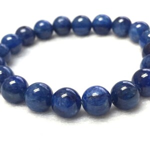 Kyanite Bracelet 10M , Natural Kyanite Bracelet, Kyanite Round Bracelet, Kyanite Beads Bracelet, Blue Beaded Bracelet Mens,Women Bracelet