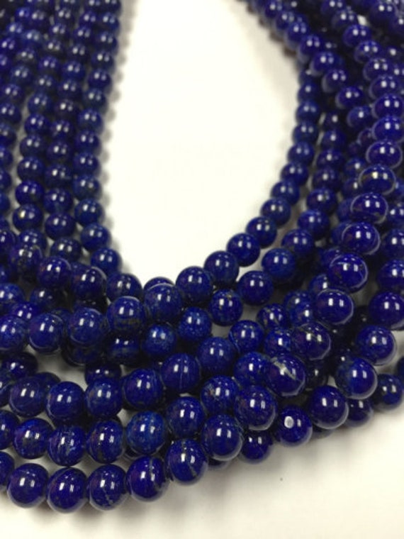 4mm Azurite Lapis Lazuli Loose Beads Strand 15.5 Inch Jewelry Making 4mm Azurite Lapis Lazuli Loose Beads Strand 15.5 Inch Jewelry Making