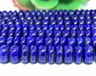 Lapis 10MM ,Lapis Roundel Beads , AAA Quality Dark Blue Color , 40 cm Length- Lapis Roundel Beads -Natural Lapis Beads origin Afghanistan