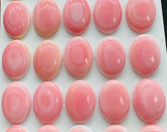 Queen Conch Shell Oval Cabs • 12x16 mm Size • Pack of 2 Pcs • AAA Quality • Flat Back • Queen Conch Cabochons