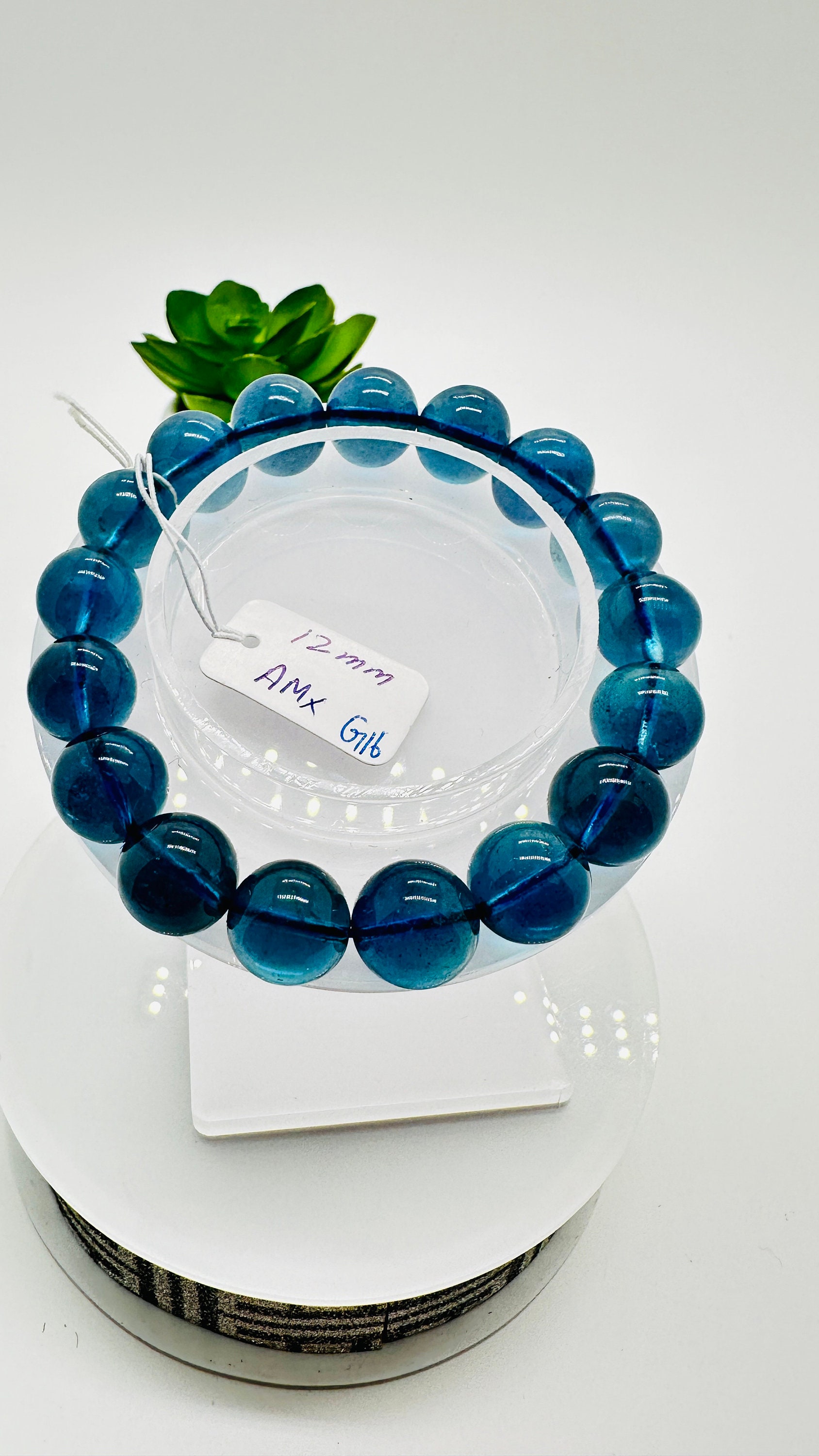 アクアマリン　12ミリ　内径16センチ アクアマリン 12mm 連売り ブレスレット2本分 ミルキーアクアマリン