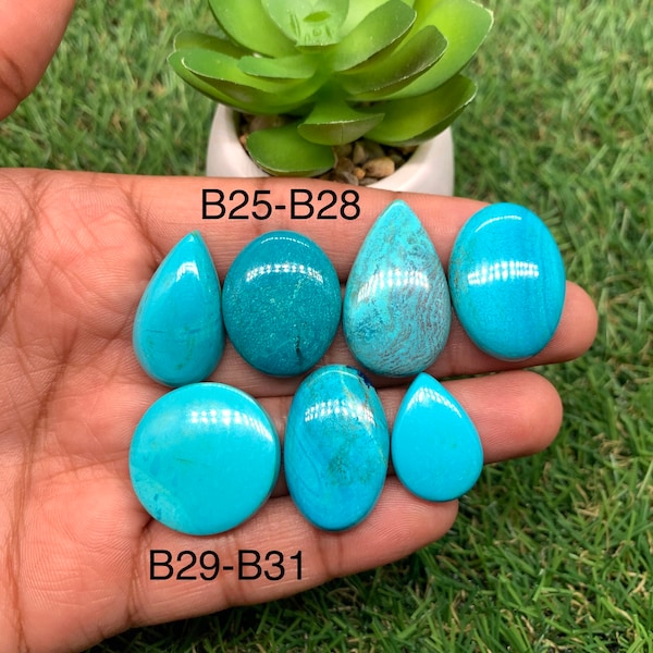 Shattuckite Cabochon • Code B25- B31 • Natural Shattuckite Cabochon • AAAA Quality • Shattuckite Cabs • Shattuckite Pendant