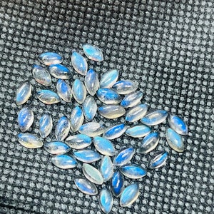 Labradorite Marquise 3X6MM,Natural Blue Fire Cabs , Gemstone cabs, pack of 8 pc,