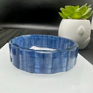 Kyanite Bracelet 13X18 mm Size - Code K2-  AAA Quality -  Natural Kyanite Rectangle Bracelet - Length 7.5 Inch