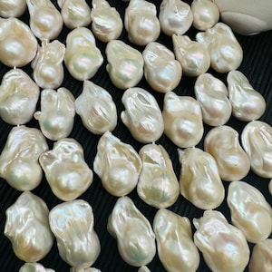 Freshwater Pearl Baroque Beads- Size 20-24 mm - Code #A2-  5A Quality - Length 40cm - Pearl Big Extra Size Baroque Beads