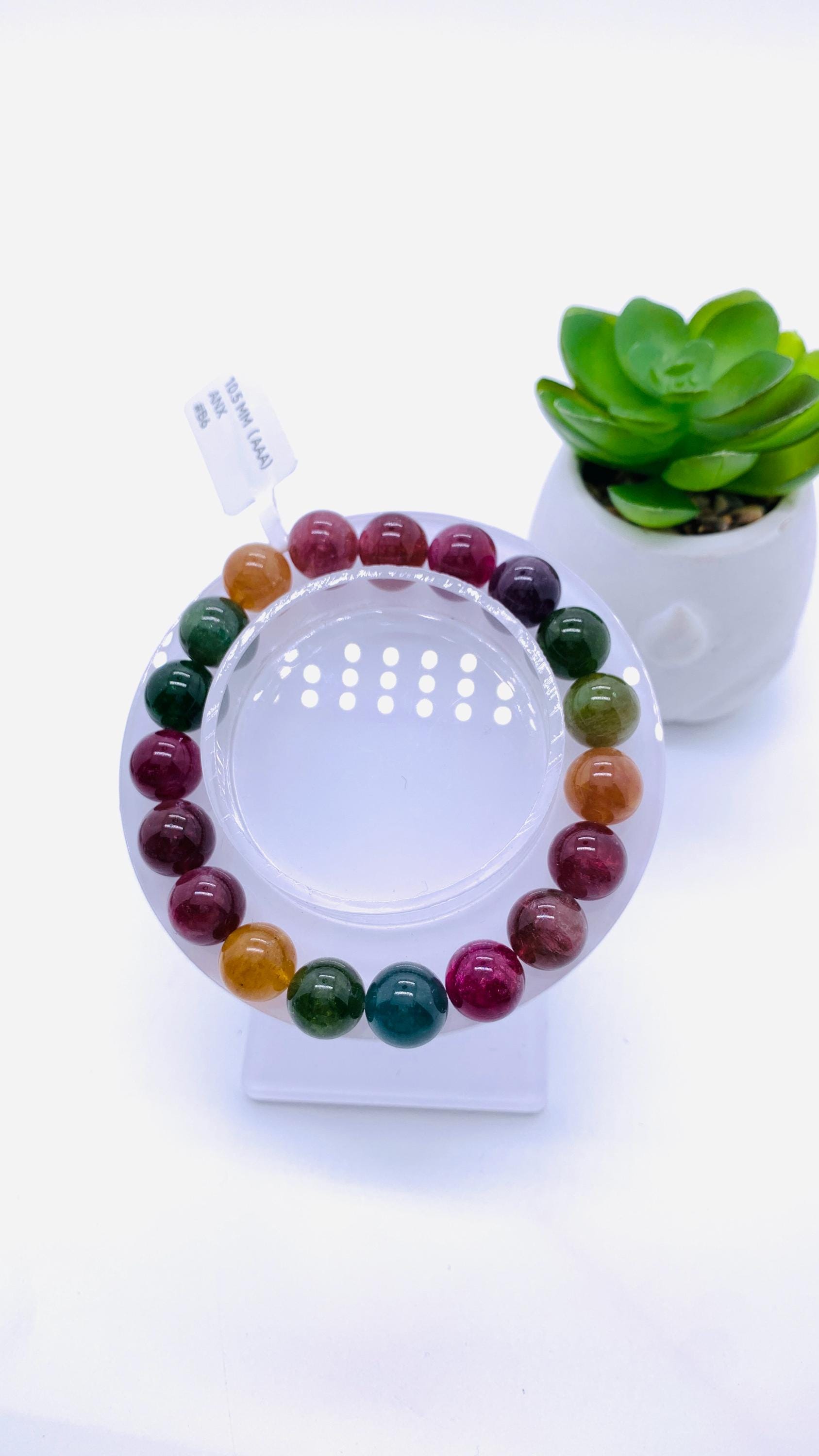 水晶　バングル Tourmaline Bracelet- 10.5 Mm Size - Code B6 - AAA Quality