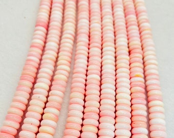 Queen Conch 10MM Shell Roundel Beads •  • Length 40 cm • AAA Quality • Natural Pink Queen Conch Shell Beads