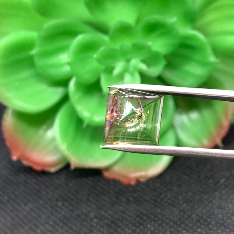 weight 7.5 carat Green Tourmaline gemstone loose cabs Size 11x11 MM Tourmaline Cabochon code #T 49 Green Tourmaline cabs