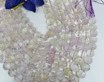 Kunzite 10mm Round Beads- 40 cm Length - AAAA Quality - Natural Kunzite Beads- kunzite Gemstone Beads- Transparent Quality Beads