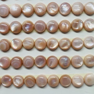 8MM Mother of Pearl, Pink MOP Round Shape  • AAA Quality • Pack of 4 pieces