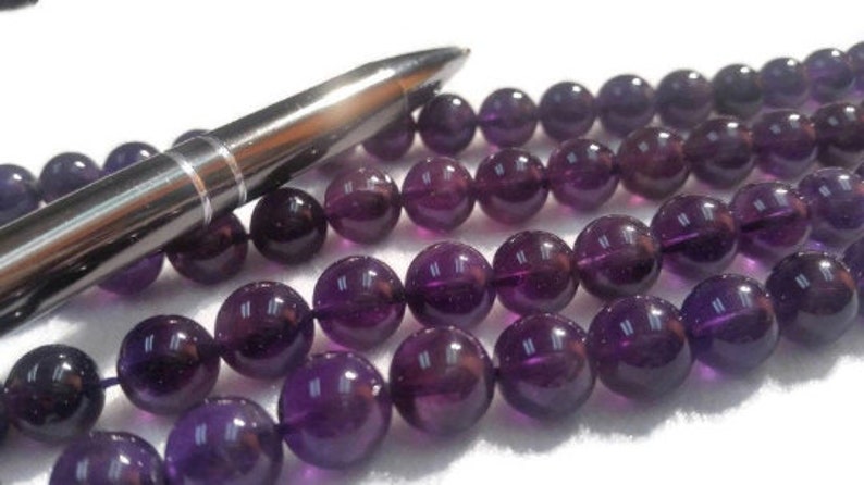 10MM Amethyst Round Beads Length 40cm Natural Amethyst Round .AAA Good Quality
