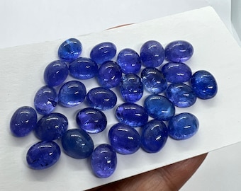 Tanzanite Oval 8X10MM  Cabochon - AAAA Quality Natural Tanzanite Cabs-Tanzanite Loose Stone, pack of 2 pc