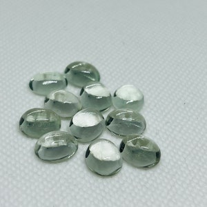 7X9MM Prasiolite Oval Cabs - Pack of 4 pcs - AAA Quality - Natural  color -  Natural Prasiolite Stone- Green Amethyst loose stone