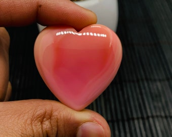 Queen Conch Shell Heart Cabs • 35 mm Size • Pack of 1 Piece • AAA Quality• Flat Back Queen Conch Cabochons