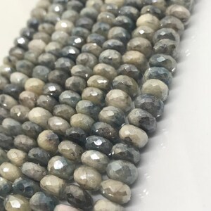 8mm Silverite faceted Roundel Finest AAA Quality, Silverite Faceted beads, length 14&quot;