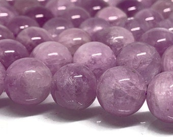 10 MM Kunzite Ronde Kralen, Lengte 40cm AAA Kwaliteit -Natuurlijke Kunzite Kralen-Purple Kleur oorsprong Brazilië