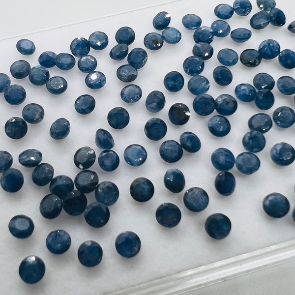 4 mm Blue Sapphire Faceted -Pack of 5 Pcs -AA Quality Sapphire cabs • Blue Sapphire • Not Heated