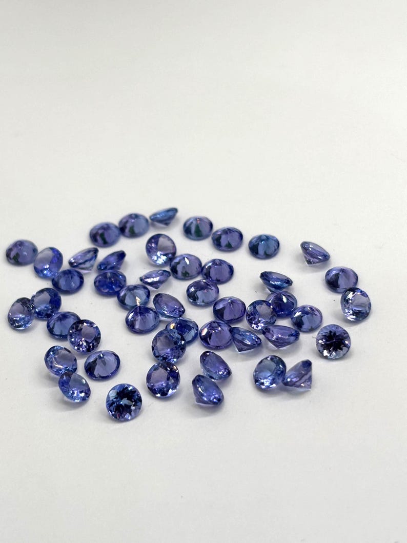 Tanzanit fasetterad 5 MM rund, - Naturlig tanzanit av god kvalitet, 1-pack. Ursprung Tanzania bild 8