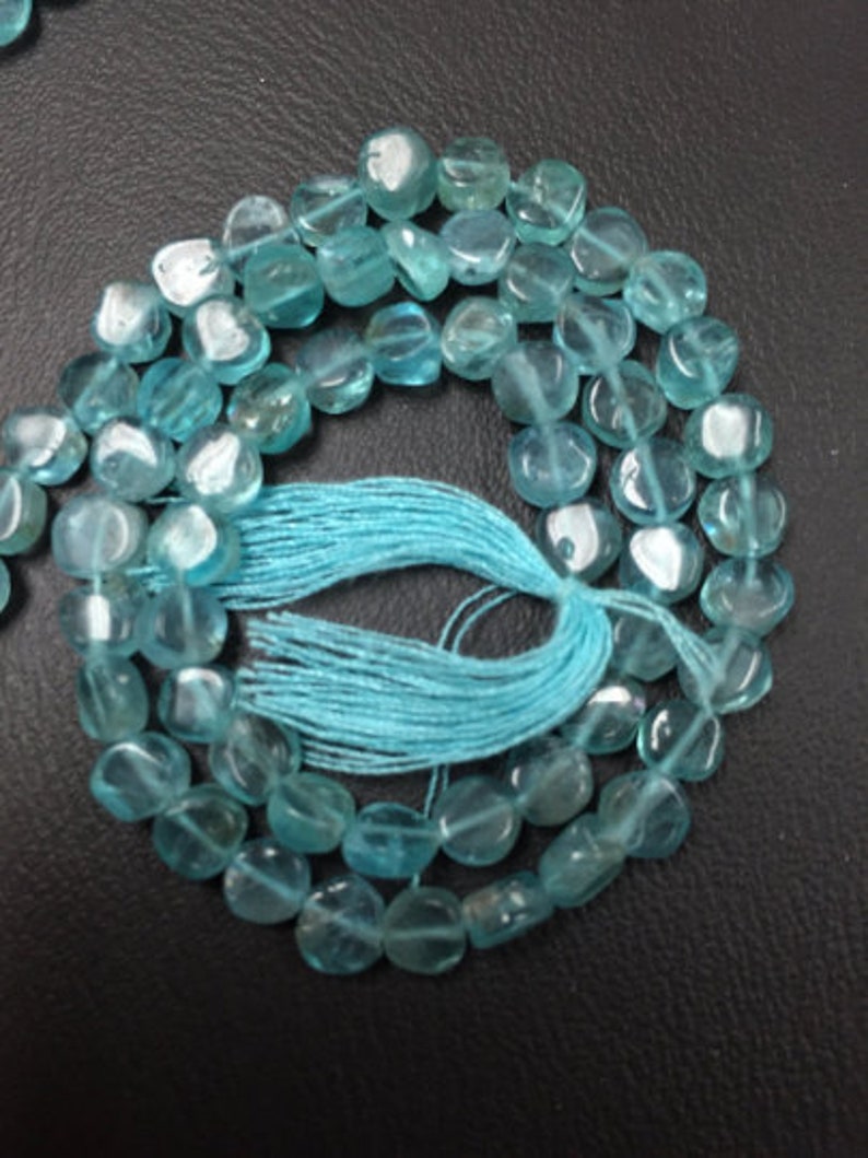 Size 4MM Apatite shape Apatite Coins shape Green Apatite coins Length 14 Inch