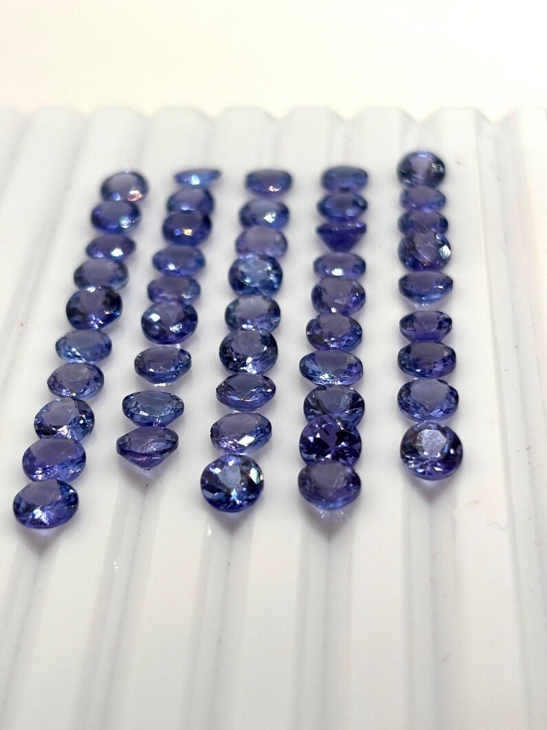 Tanzanit fasetterad 5 MM rund, - Naturlig tanzanit av god kvalitet, 1-pack. Ursprung Tanzania bild 6