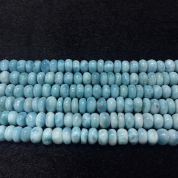 1/2 strand 4A Quality Larimar 6 mm Roundel Beads, Length 20 cm Larimar Good Quality beads - Larimar Rondelle Beads