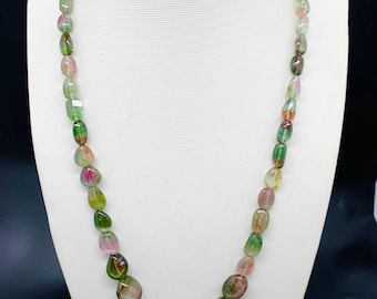 Collar de pepitas de turmalina - Tamaño de 6x8 a 15x19 mm - Código T18 - Peso 250 cts - Calidad AAA - Collar de turmalina multi natural