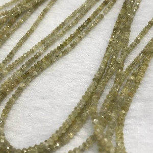 Natural yellow Diamond Faceted, Diamond Beads AAA Quality,Size 1.5-2MM Good Shining ,Pack of 10 Pieces