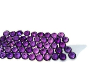 4mm Natural Amethyst Round Cut Good Quality , Pack of 8 pieces, Loose gemstone