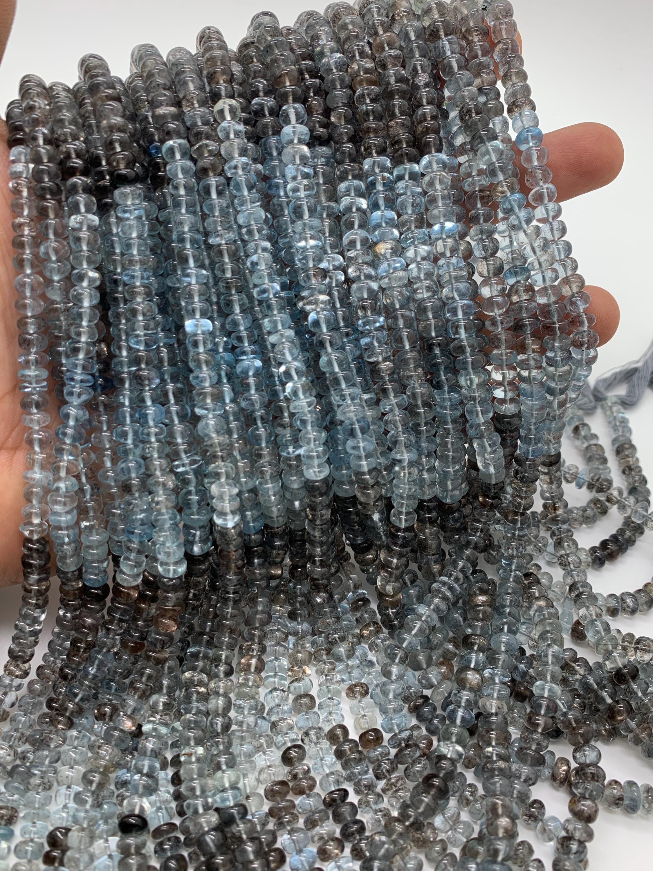 Perline di pietra preziosa sfaccettata a forma di rondella di